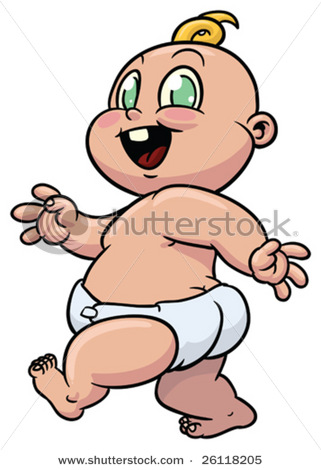 Baby Cartoon Pictures on Stock Vector Cute Cartoon Baby Walking 26118205 Jpg